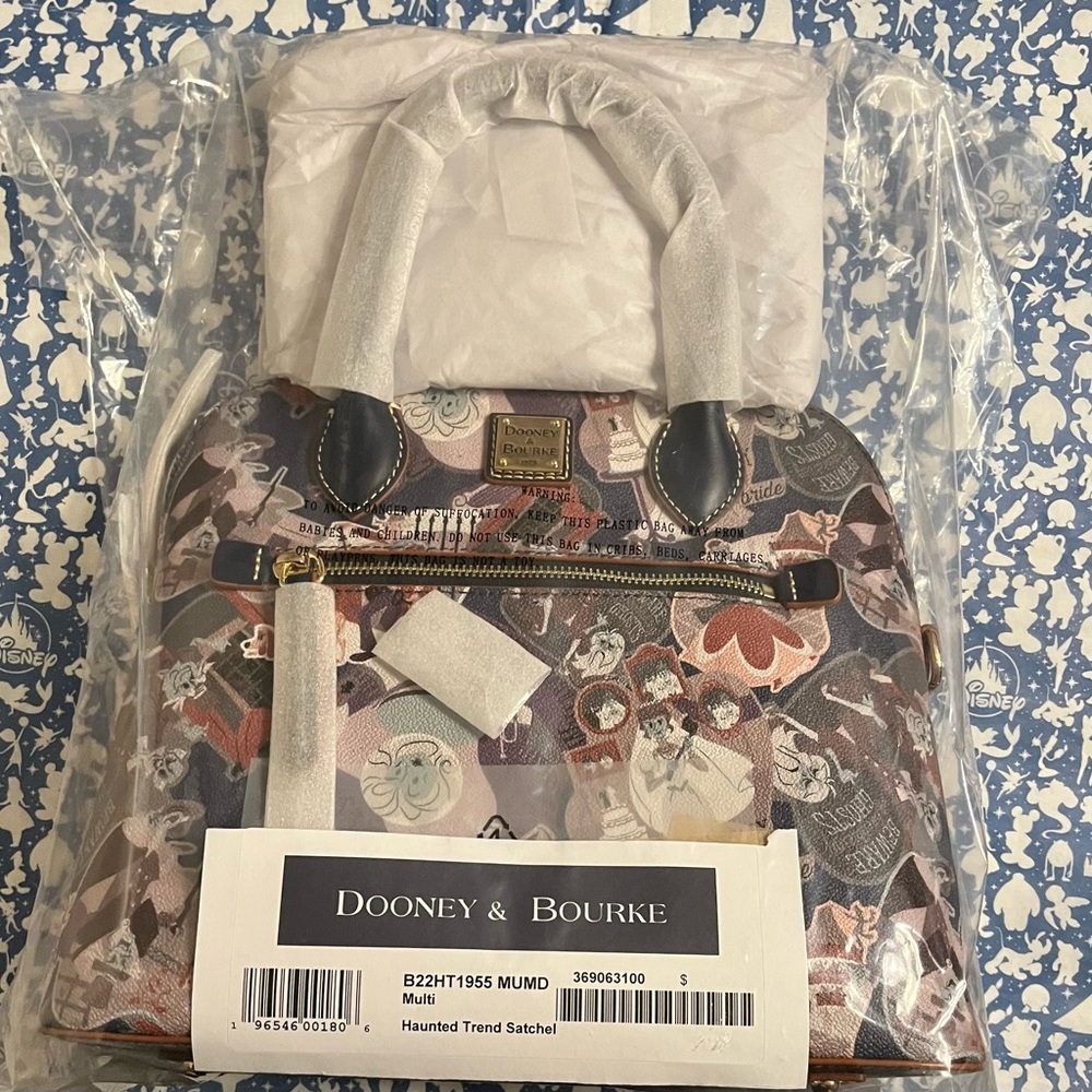 Dooney & Bourke Disney Parks The Haunted Mansion Satchel Bag NWT